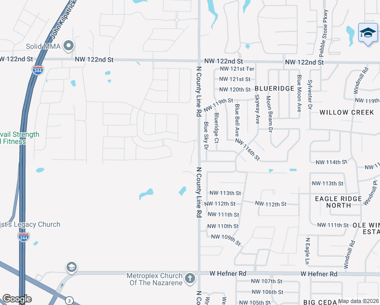 map of restaurants, bars, coffee shops, grocery stores, and more near in Oklahoma City