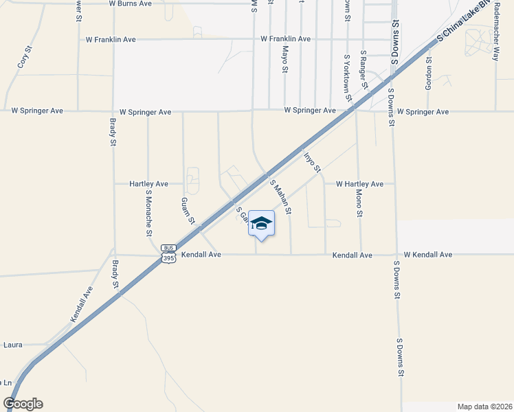 map of restaurants, bars, coffee shops, grocery stores, and more near 2007 U.S. 395 Business in Ridgecrest