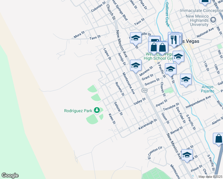 map of restaurants, bars, coffee shops, grocery stores, and more near 901 West National Avenue in Las Vegas