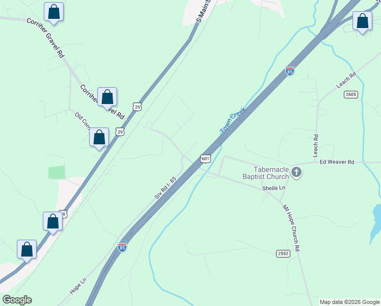map of restaurants, bars, coffee shops, grocery stores, and more near 480 Mount Hope Church Road in Salisbury