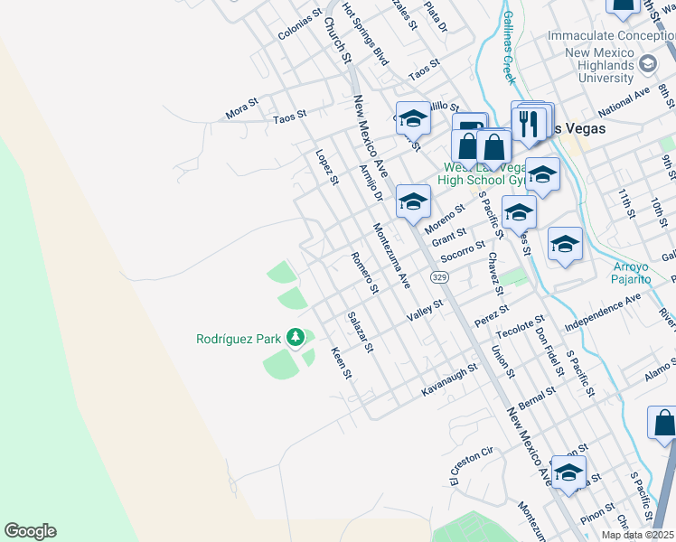 map of restaurants, bars, coffee shops, grocery stores, and more near 901 West National Avenue in Las Vegas