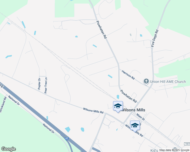 map of restaurants, bars, coffee shops, grocery stores, and more near 131 Antler Drive in Clayton