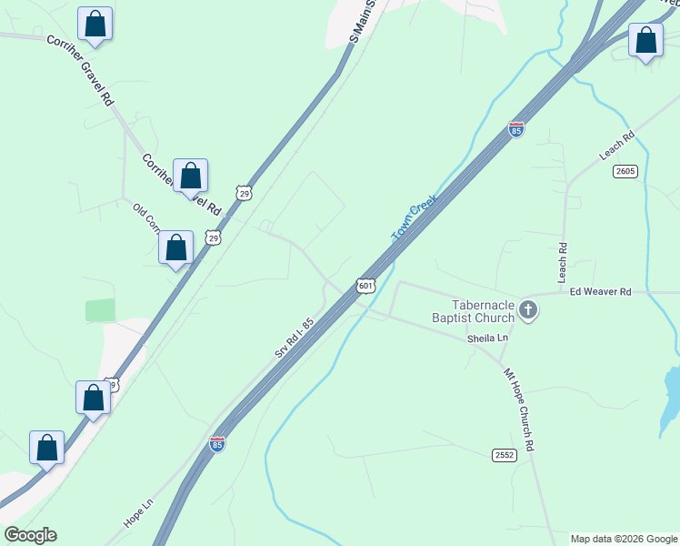 map of restaurants, bars, coffee shops, grocery stores, and more near 480 Mount Hope Church Road in Salisbury