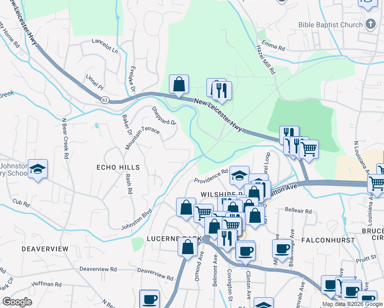 map of restaurants, bars, coffee shops, grocery stores, and more near 32 Debra Lane in Asheville