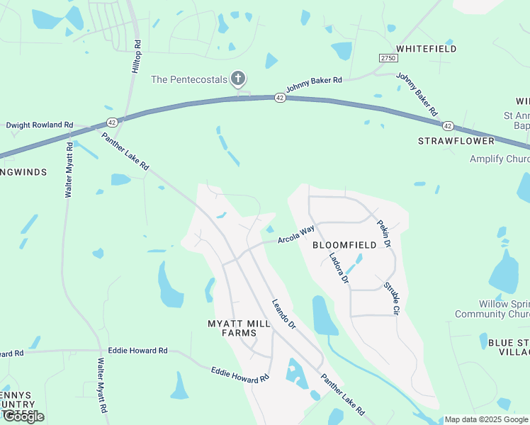 map of restaurants, bars, coffee shops, grocery stores, and more near 7045 Leando Drive in Wake County
