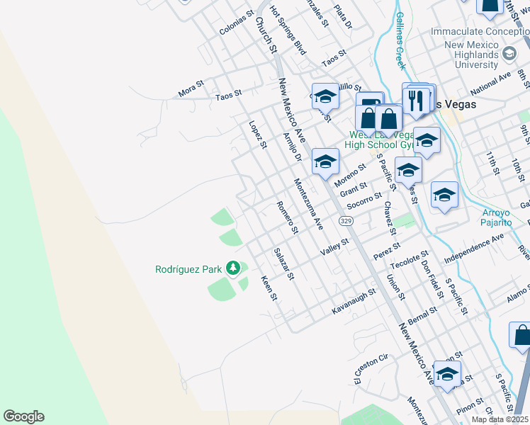 map of restaurants, bars, coffee shops, grocery stores, and more near 901 West National Avenue in Las Vegas