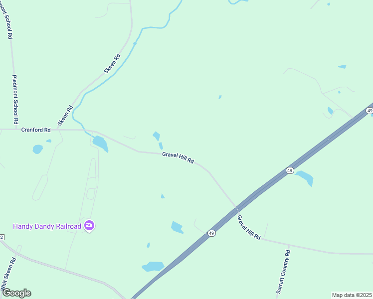 map of restaurants, bars, coffee shops, grocery stores, and more near 7590 Gravel Hill Road in Denton