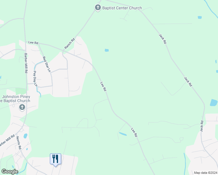 map of restaurants, bars, coffee shops, grocery stores, and more near 1342 Lee Road in Clayton