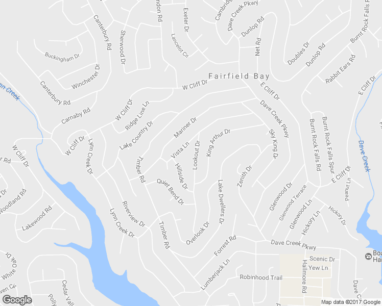 map of restaurants, bars, coffee shops, grocery stores, and more near 150 Lookout Drive in Fairfield Bay