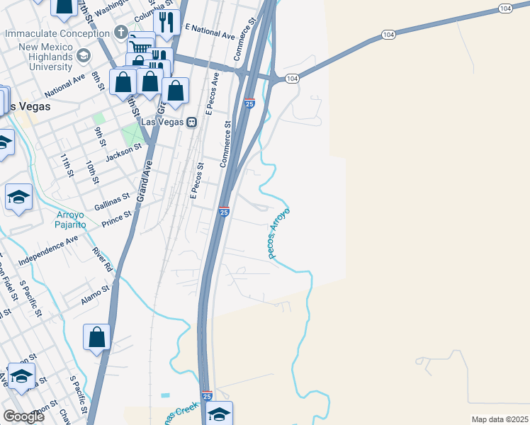 map of restaurants, bars, coffee shops, grocery stores, and more near 314 Cumbres Patio in Las Vegas