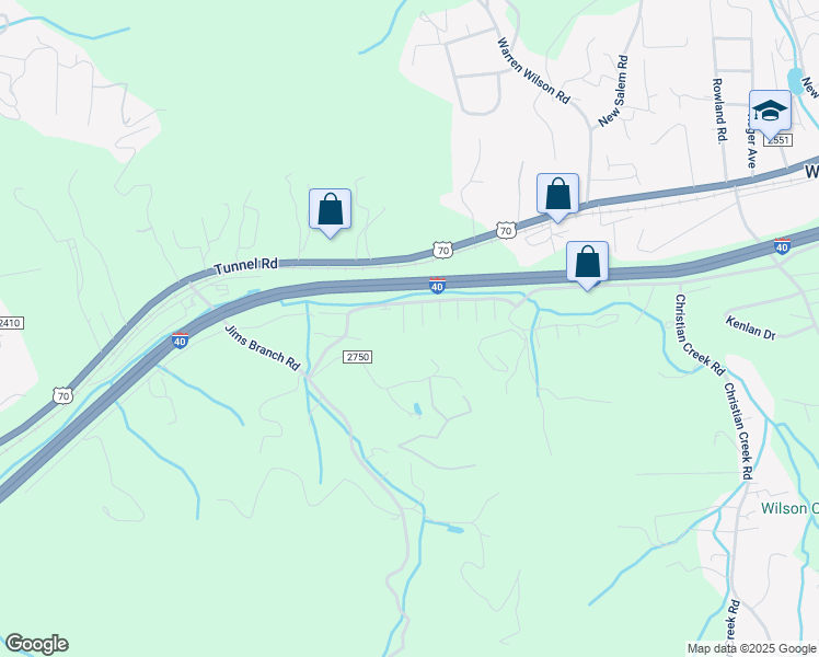 map of restaurants, bars, coffee shops, grocery stores, and more near 18 Bridgestone Road in Swannanoa