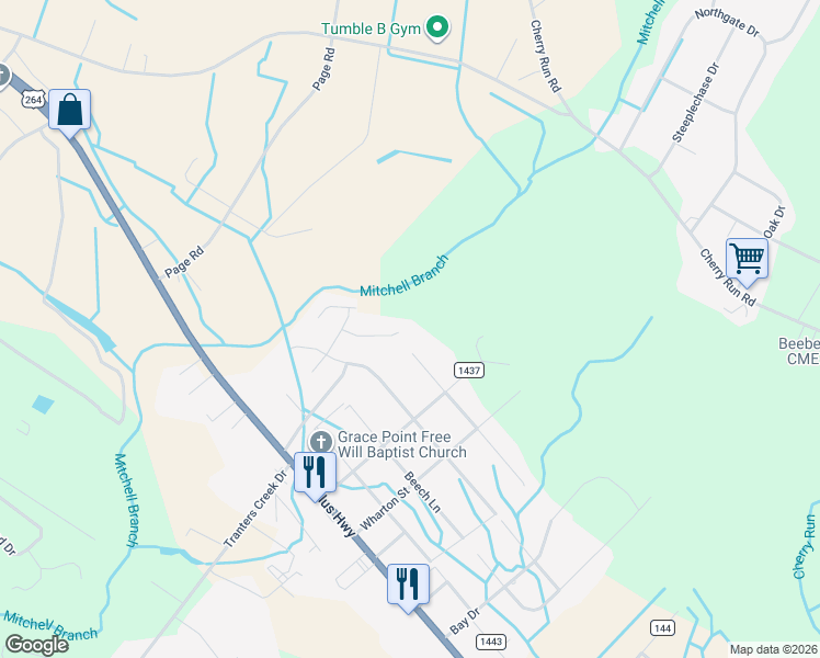 map of restaurants, bars, coffee shops, grocery stores, and more near 112 Ore Court in Washington