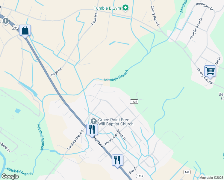 map of restaurants, bars, coffee shops, grocery stores, and more near 112 Ore Court in Washington