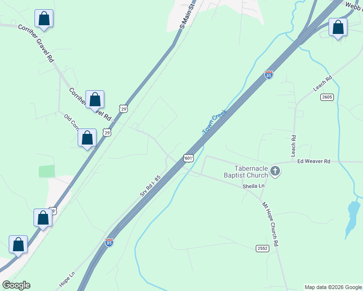 map of restaurants, bars, coffee shops, grocery stores, and more near 480 Mount Hope Church Road in Salisbury
