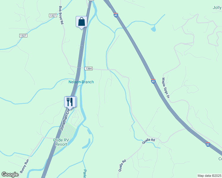 map of restaurants, bars, coffee shops, grocery stores, and more near 148 Acorn Lane in Waynesville