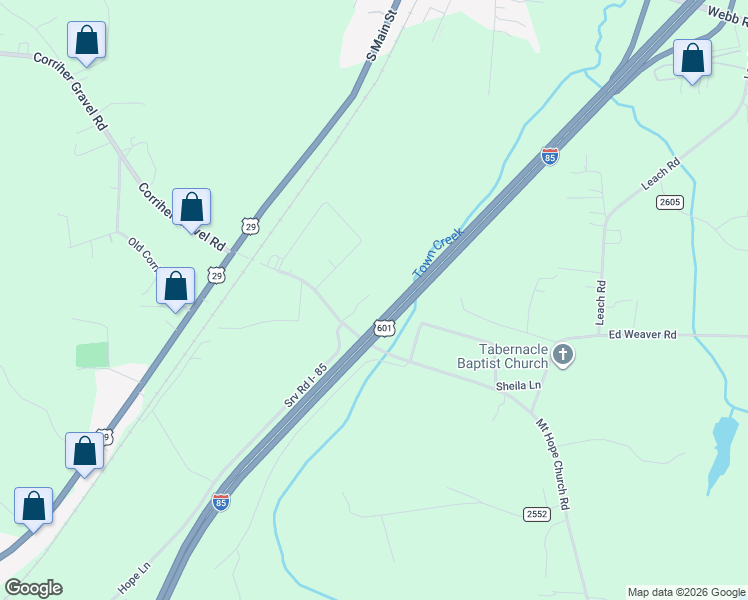 map of restaurants, bars, coffee shops, grocery stores, and more near 480 Mount Hope Church Road in Salisbury