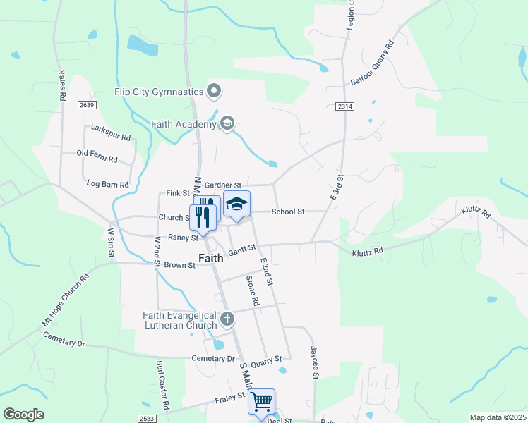 map of restaurants, bars, coffee shops, grocery stores, and more near School Street in Salisbury