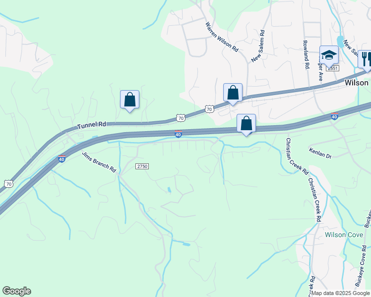 map of restaurants, bars, coffee shops, grocery stores, and more near 313 Tanbridge Road in Swannanoa