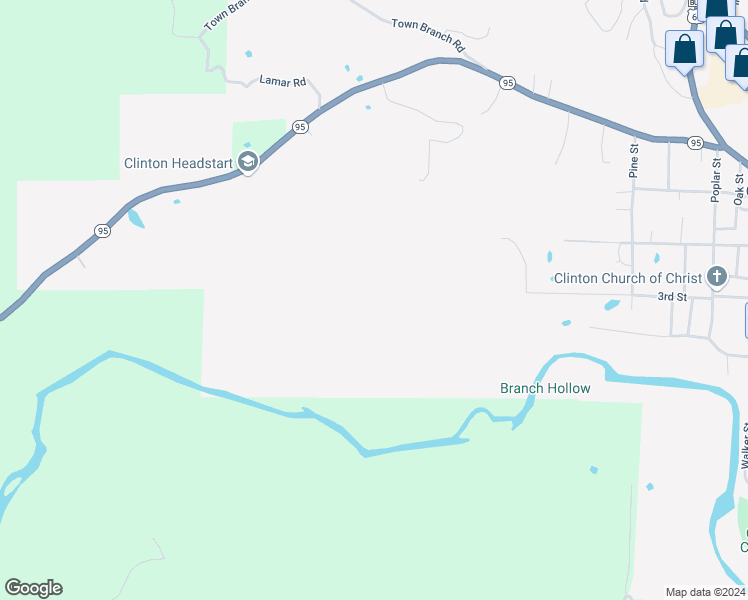 map of restaurants, bars, coffee shops, grocery stores, and more near 1675 3rd Street in Clinton