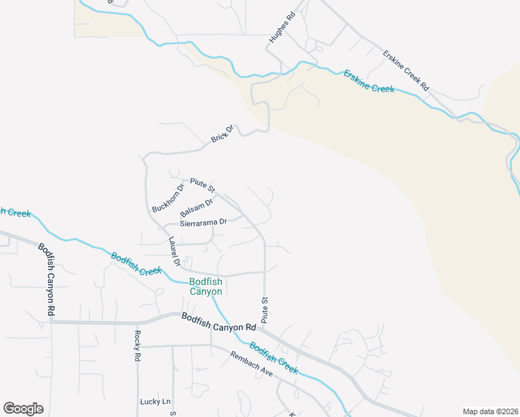 map of restaurants, bars, coffee shops, grocery stores, and more near 121 Larch Court in Bodfish