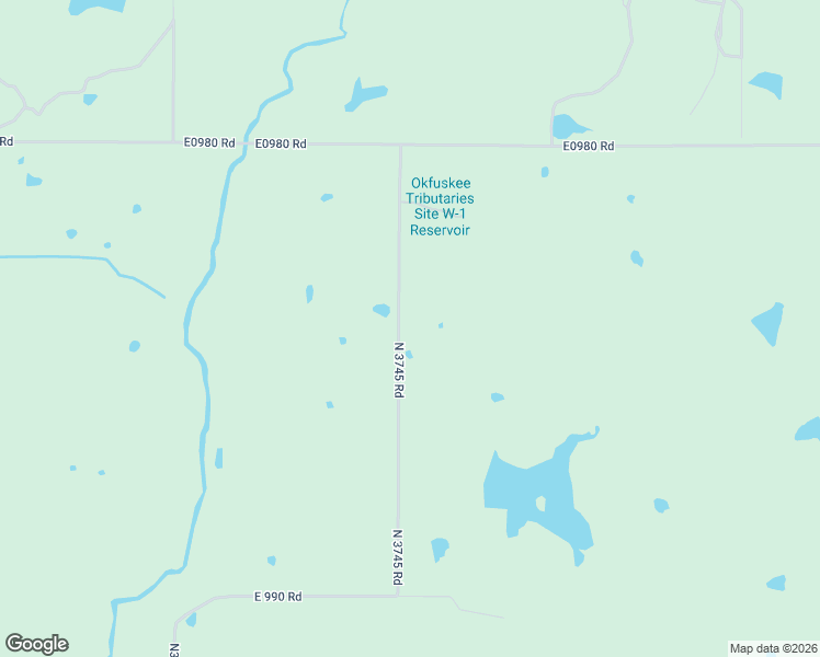 map of restaurants, bars, coffee shops, grocery stores, and more near 98016 North 3745 Road in Okemah