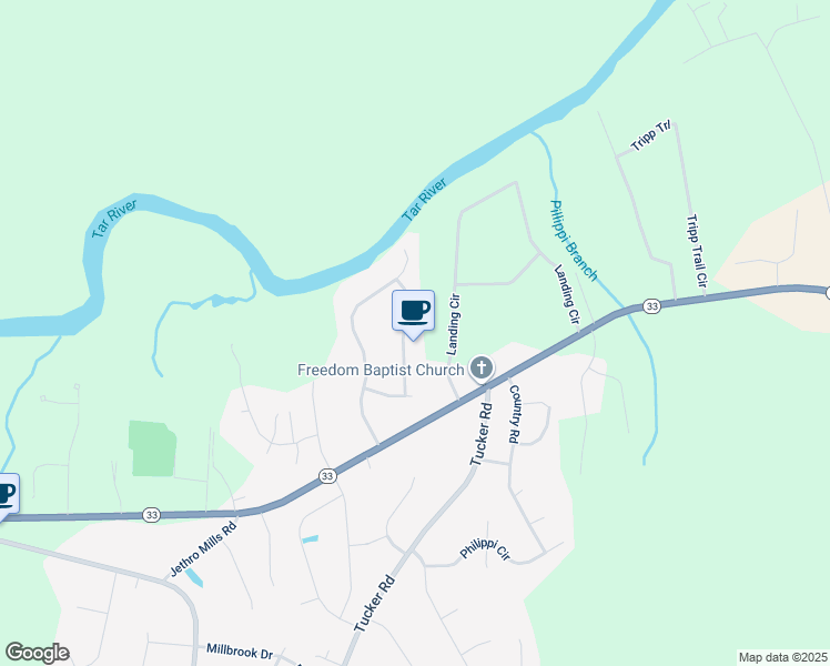 map of restaurants, bars, coffee shops, grocery stores, and more near 153 Richard Lee Drive in Greenville