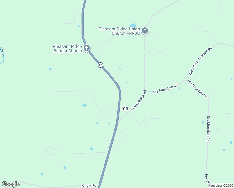 map of restaurants, bars, coffee shops, grocery stores, and more near 4735 Heber Springs Road North in Ida