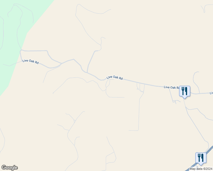 map of restaurants, bars, coffee shops, grocery stores, and more near 2135 Live Oak Road in Paso Robles