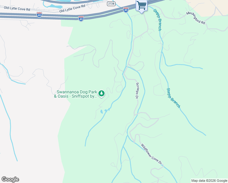 map of restaurants, bars, coffee shops, grocery stores, and more near 420 Lytle Cove Road in Swannanoa