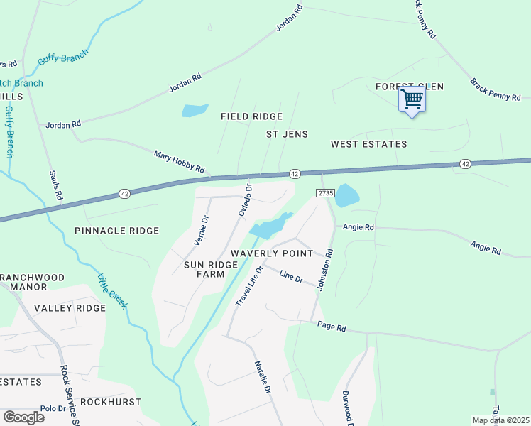 map of restaurants, bars, coffee shops, grocery stores, and more near 1108 Stonewater Drive in Raleigh