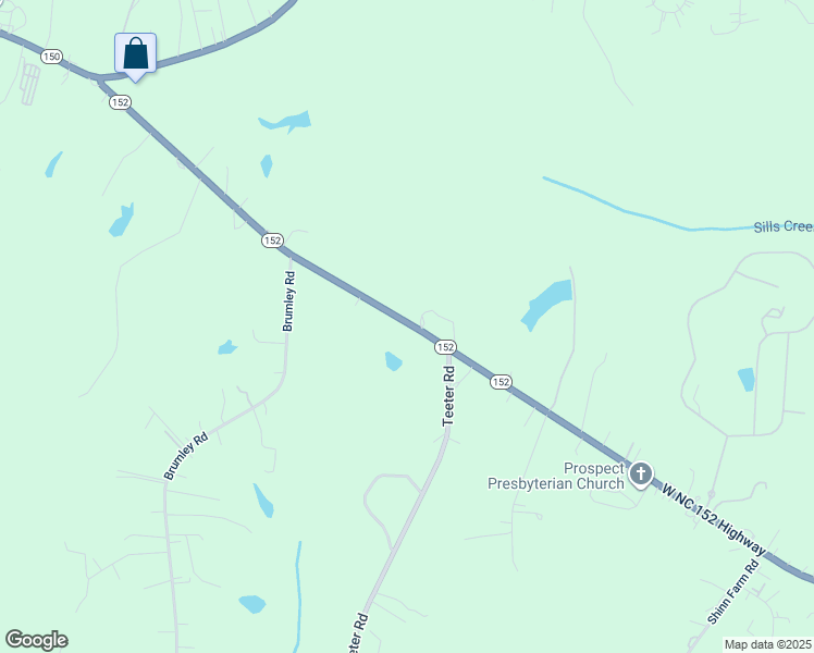 map of restaurants, bars, coffee shops, grocery stores, and more near 155 Teeter Road in Mooresville