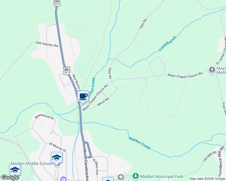 map of restaurants, bars, coffee shops, grocery stores, and more near 1300 Micol Road in Newton