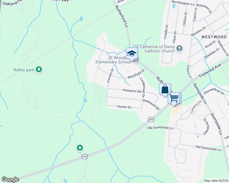 map of restaurants, bars, coffee shops, grocery stores, and more near 225 Hampton Road in Columbia