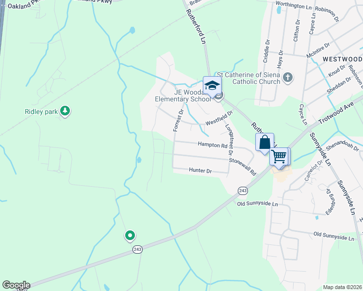 map of restaurants, bars, coffee shops, grocery stores, and more near 225 Hampton Rd in Columbia