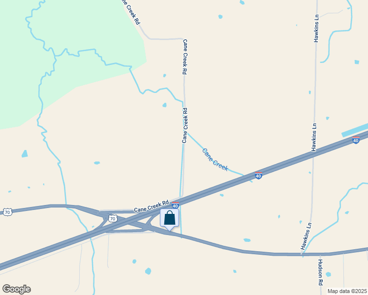 map of restaurants, bars, coffee shops, grocery stores, and more near 625 Cane Creek Road in Bells