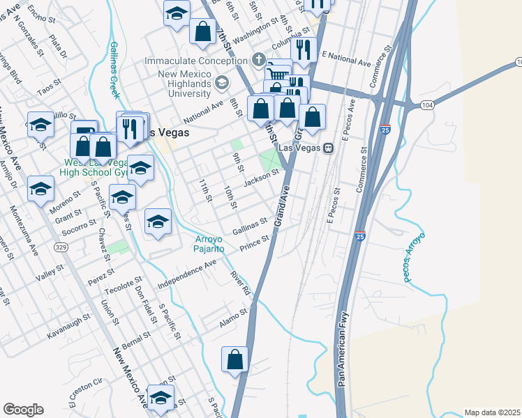 map of restaurants, bars, coffee shops, grocery stores, and more near 921 Tilden Street in Las Vegas