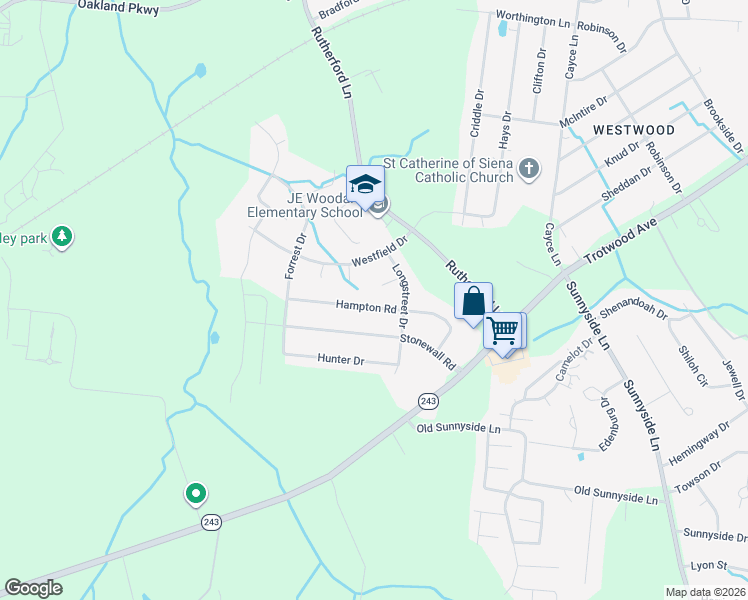 map of restaurants, bars, coffee shops, grocery stores, and more near 206 Hampton Road in Columbia