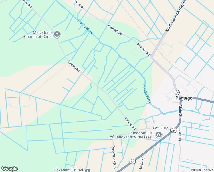 map of restaurants, bars, coffee shops, grocery stores, and more near 450 Swamp Road in Pantego