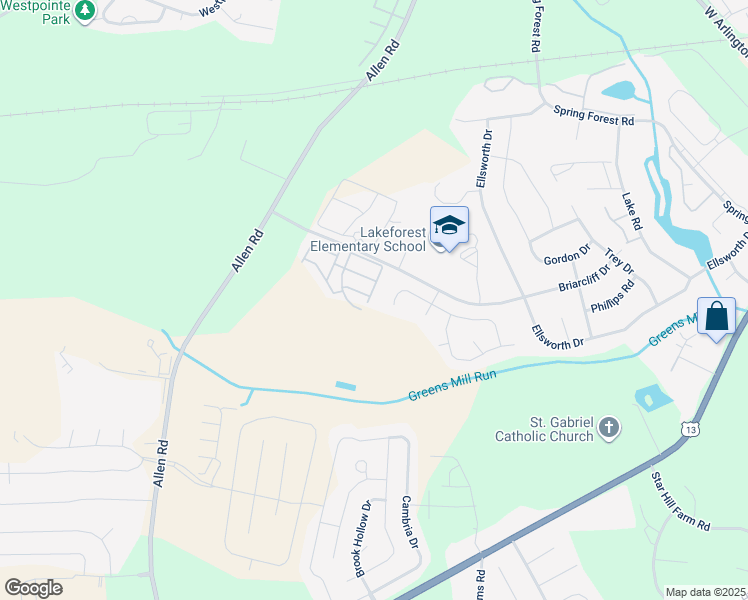 map of restaurants, bars, coffee shops, grocery stores, and more near 124 Chandler Drive in Greenville