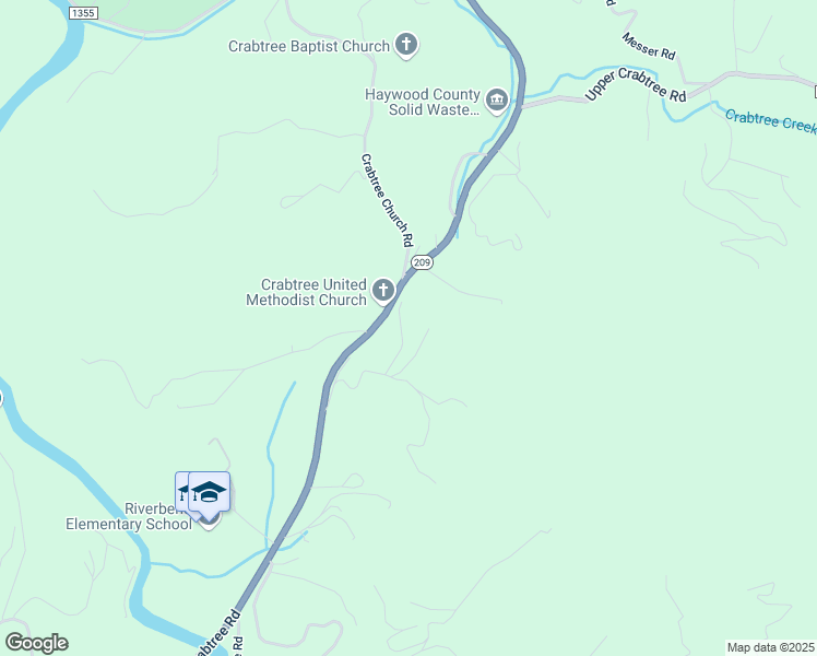 map of restaurants, bars, coffee shops, grocery stores, and more near 5358 Crabtree Road in Clyde