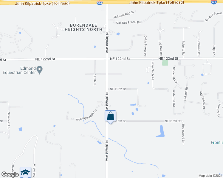 map of restaurants, bars, coffee shops, grocery stores, and more near 4316 Northeast 119th Street in Oklahoma City