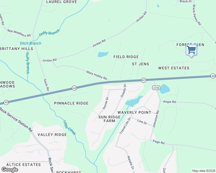 map of restaurants, bars, coffee shops, grocery stores, and more near 1004 Stonewater Drive in Raleigh