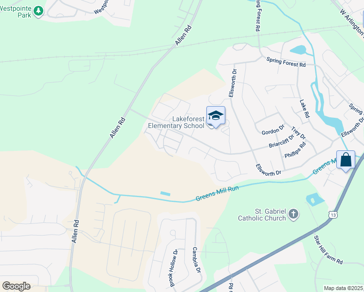 map of restaurants, bars, coffee shops, grocery stores, and more near 120 Chandler Drive in Greenville