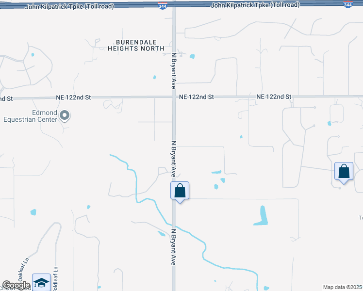 map of restaurants, bars, coffee shops, grocery stores, and more near 11800 North Bryant Avenue in Oklahoma City