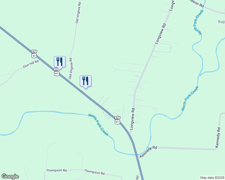 map of restaurants, bars, coffee shops, grocery stores, and more near 2990 U.S. 41A in Shelbyville