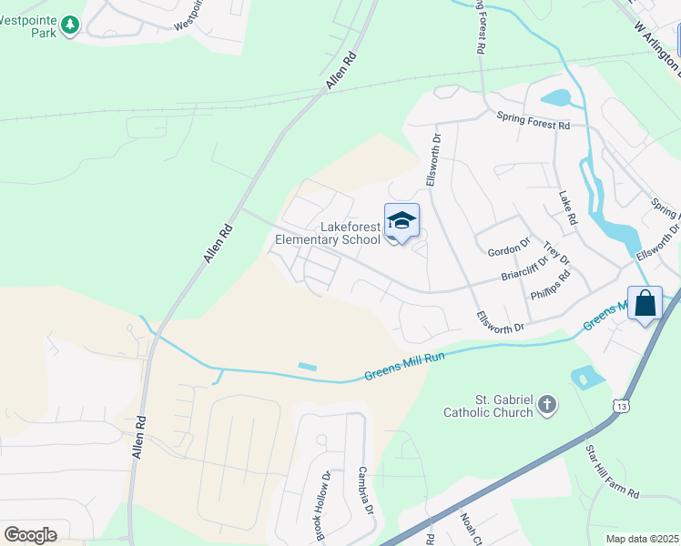 map of restaurants, bars, coffee shops, grocery stores, and more near 120 Chandler Drive in Greenville