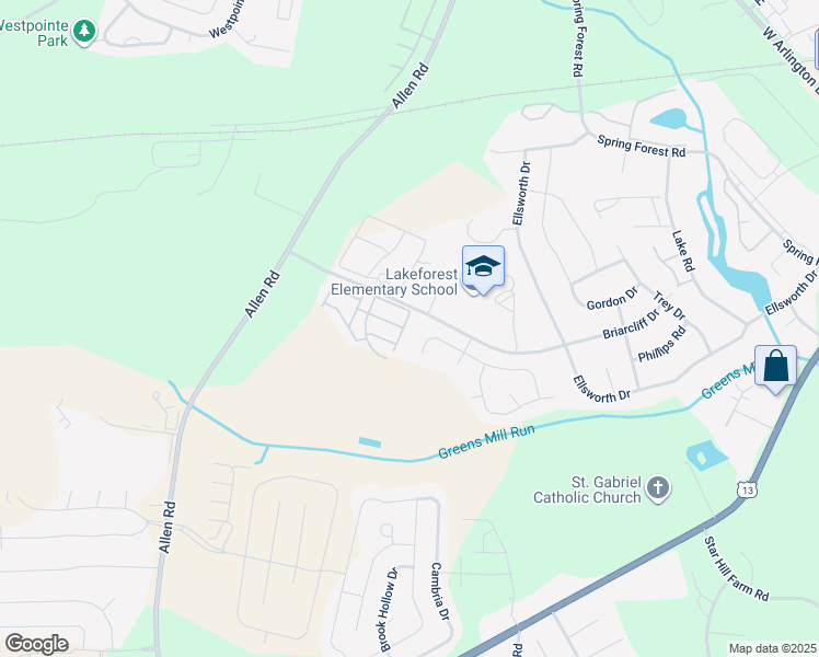 map of restaurants, bars, coffee shops, grocery stores, and more near 120 Chandler Drive in Greenville