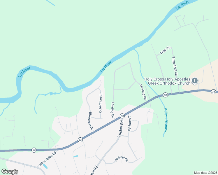 map of restaurants, bars, coffee shops, grocery stores, and more near 2915 Landing Circle in Grimesland
