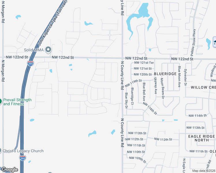 map of restaurants, bars, coffee shops, grocery stores, and more near 9033 Northwest 118th Street in Yukon