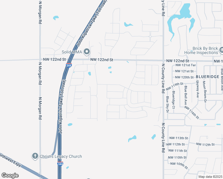 map of restaurants, bars, coffee shops, grocery stores, and more near 9322-9600 Northwest 122nd Street in Yukon